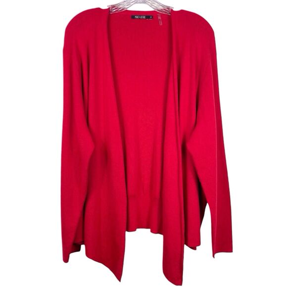 NIC+ZOE 4-Way Convertible Cardigan Red Size 1X - Picture 5 of 16